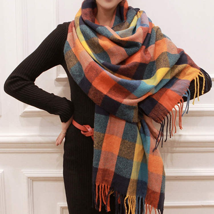 Aureline Cashmere Touch Plaid Scarf