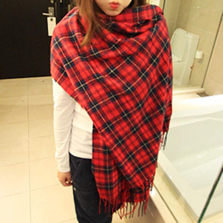 Aureline Cashmere Touch Plaid Scarf