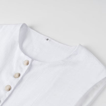 Lyssia Button Detail Sleeveless Top