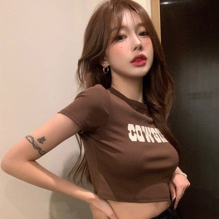 Rynelle Retro Hot Girl Cropped Tee