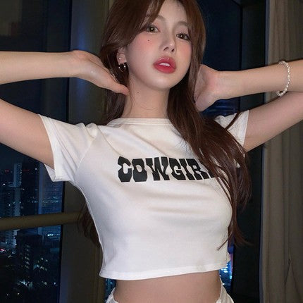 Rynelle Retro Hot Girl Cropped Tee