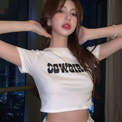 Rynelle Retro Hot Girl Cropped Tee