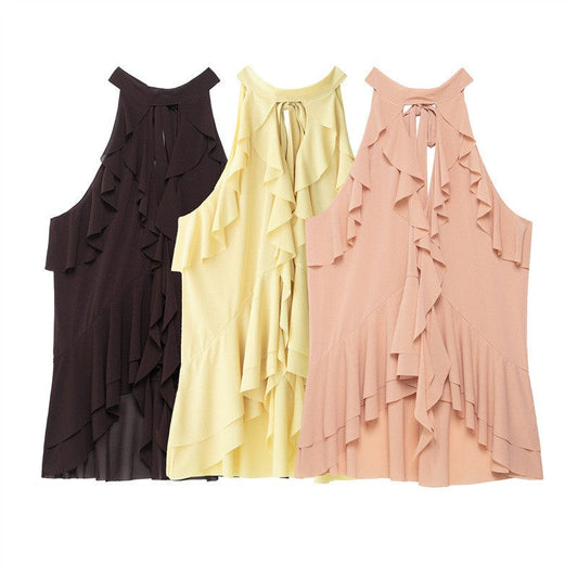 Soleil Slim Halter Crop Top