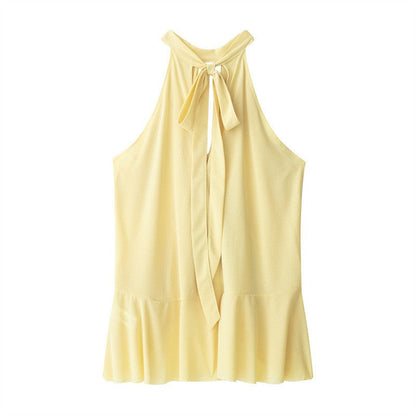 Soleil Slim Halter Crop Top